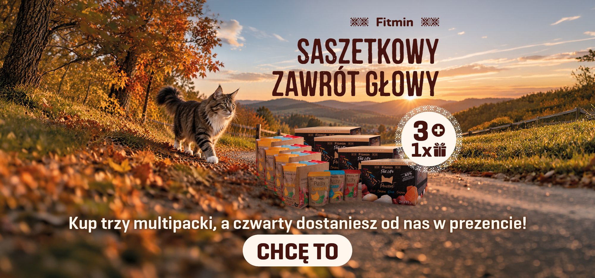 Mokra karma Fitmin dla kotów – promocja 3+1 multipak gratis