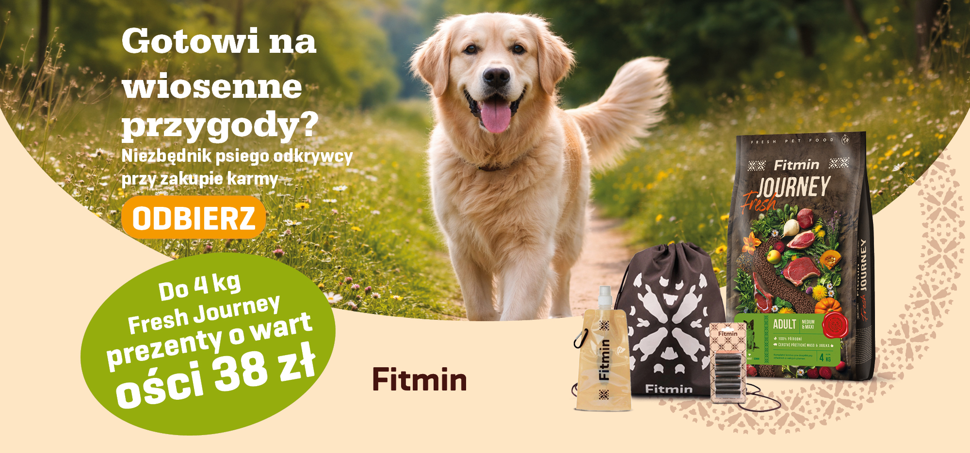 Karma dla psa Fitmin Fresh Journey – prezenty gratis przy zakupie, wiosenna promocja