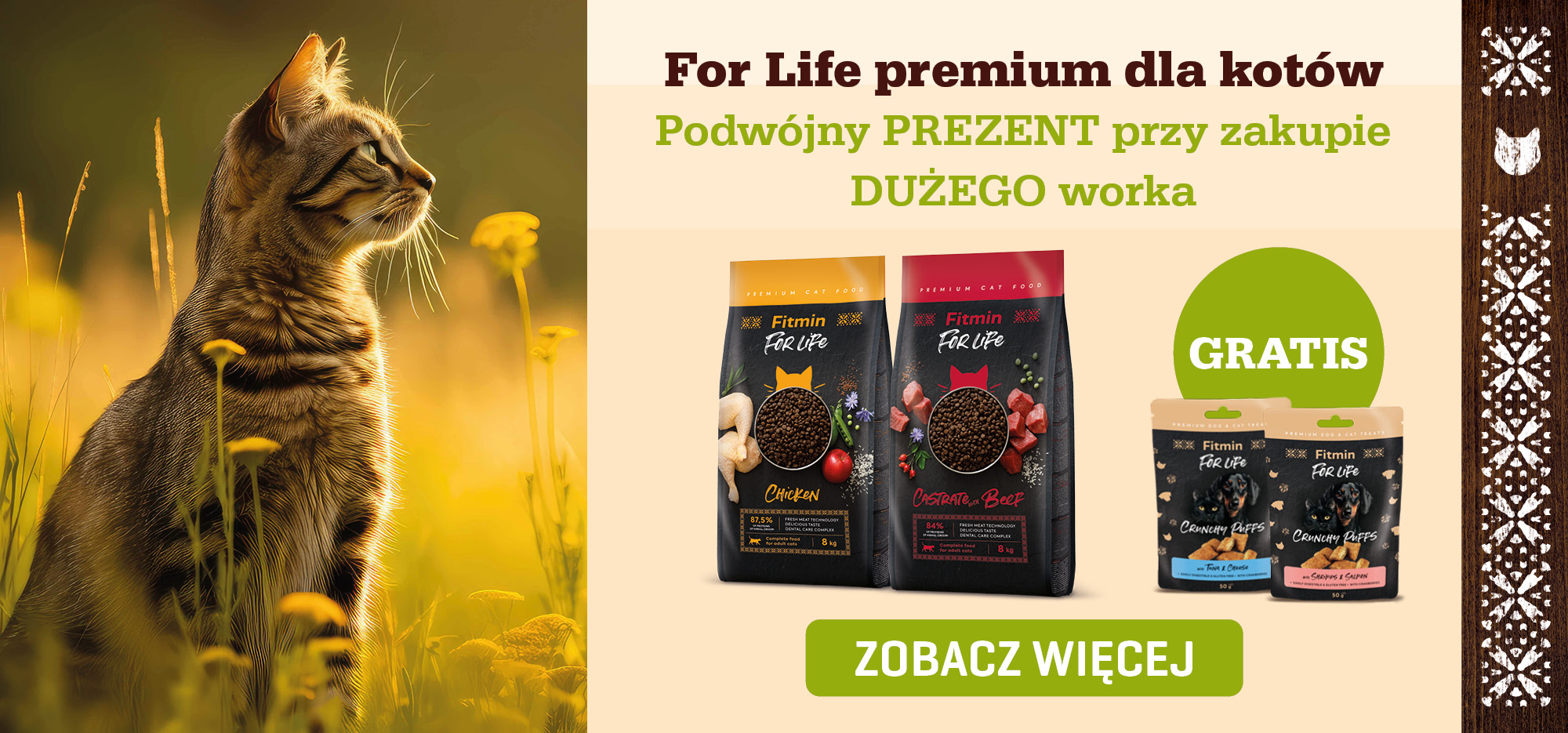 duże worki for life kot+smaczki
