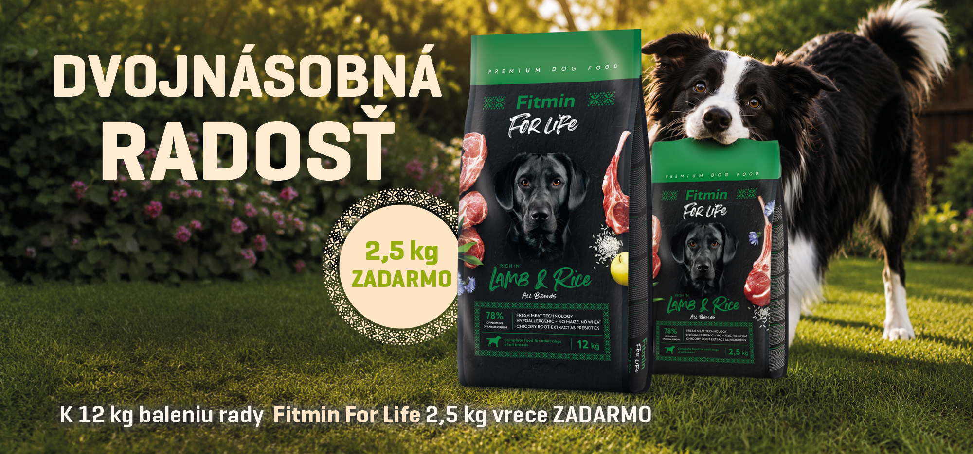 Granule krmivo pro psy 12 kg + 2,5 kg zdarma jako dárek