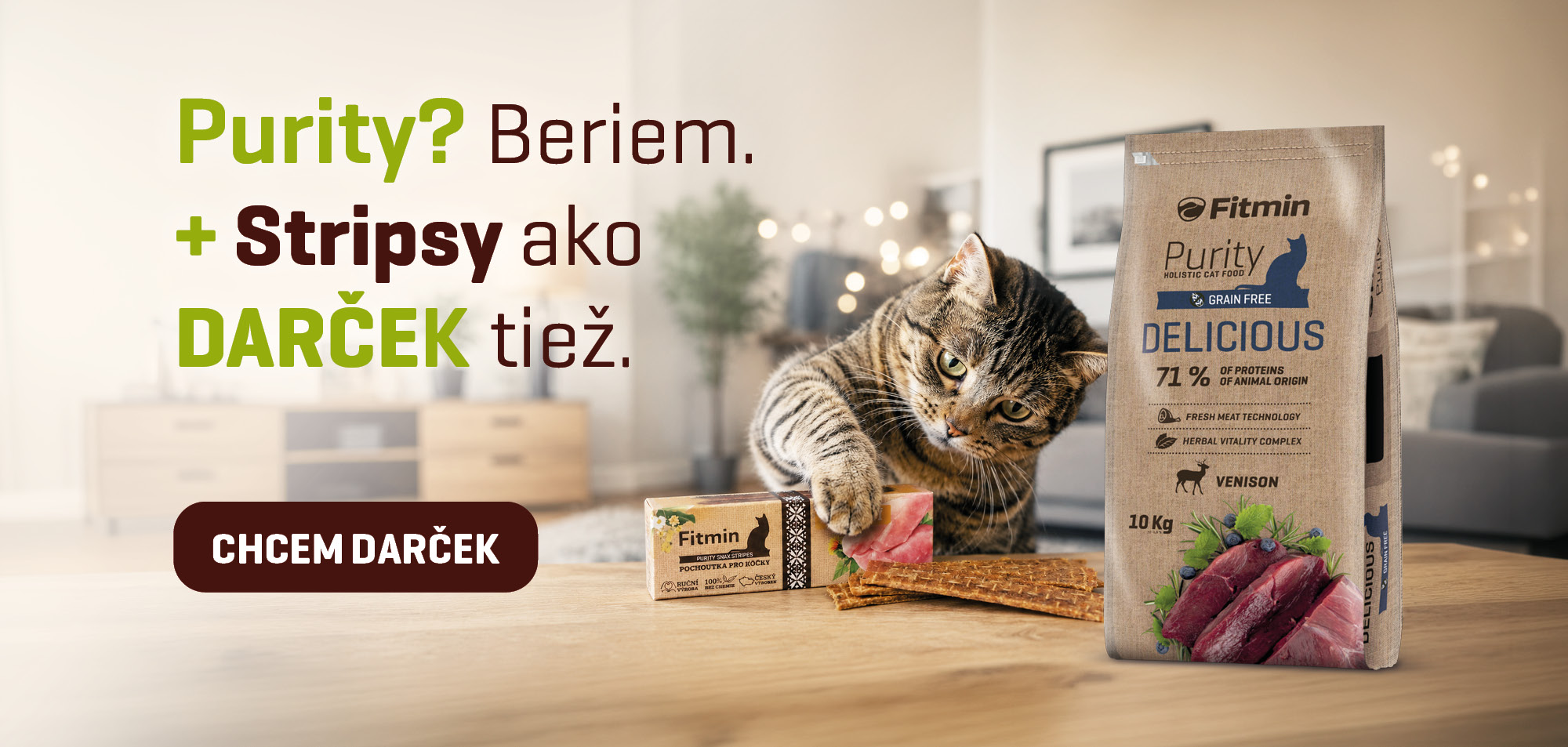Krmivo granule pro kočky + stripsy zdarma jako dárek