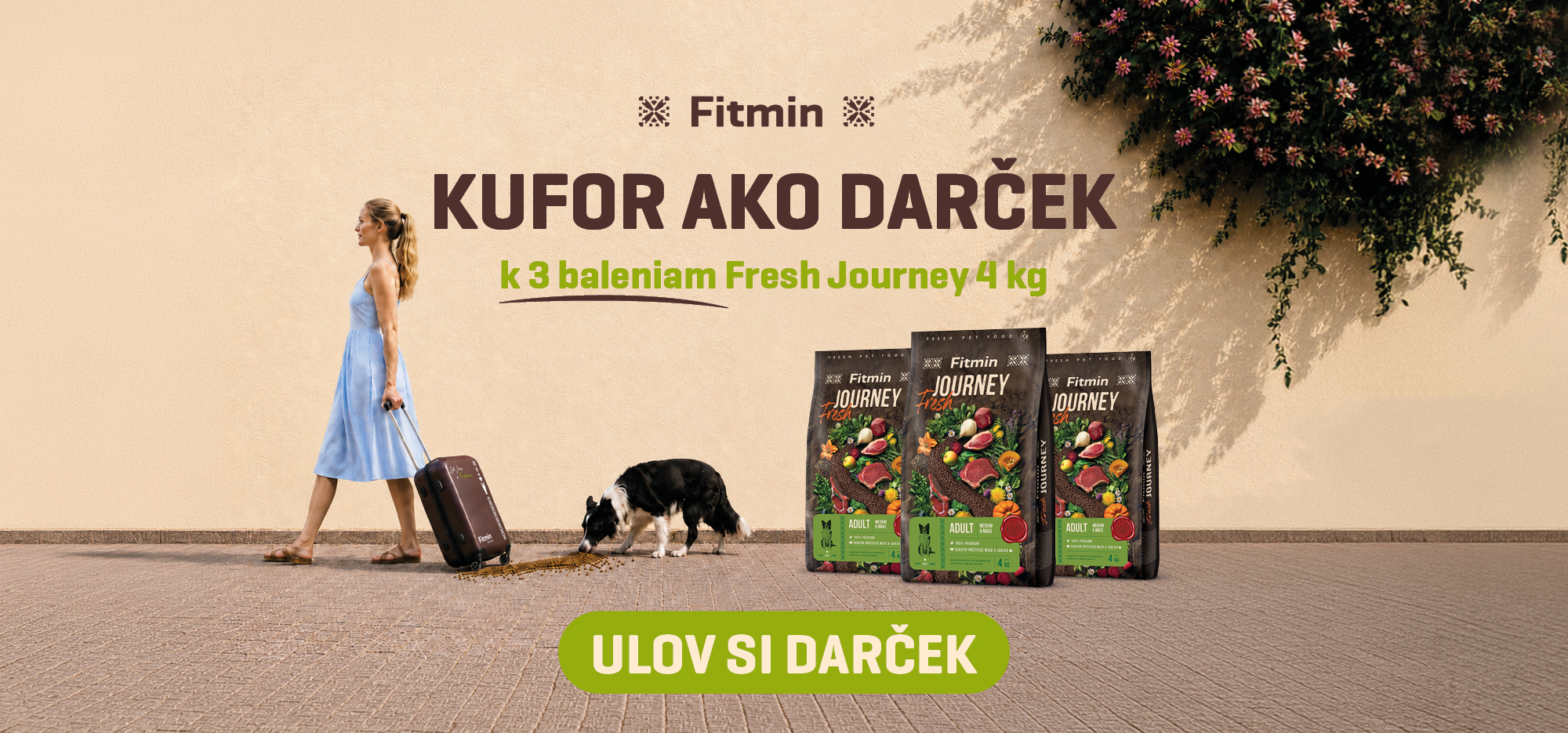 3x Granule krmivo Fresh Journey 4 kg + kufr navíc dárek zdarma