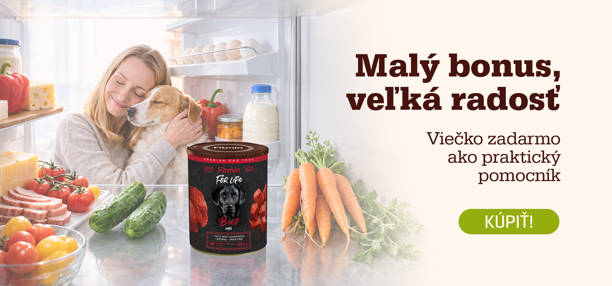 800 g konzerva pro psy + víko