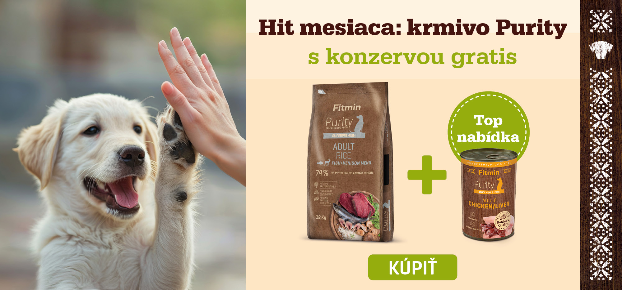 Fitmin Purity pre psov s lahodným darčekom
