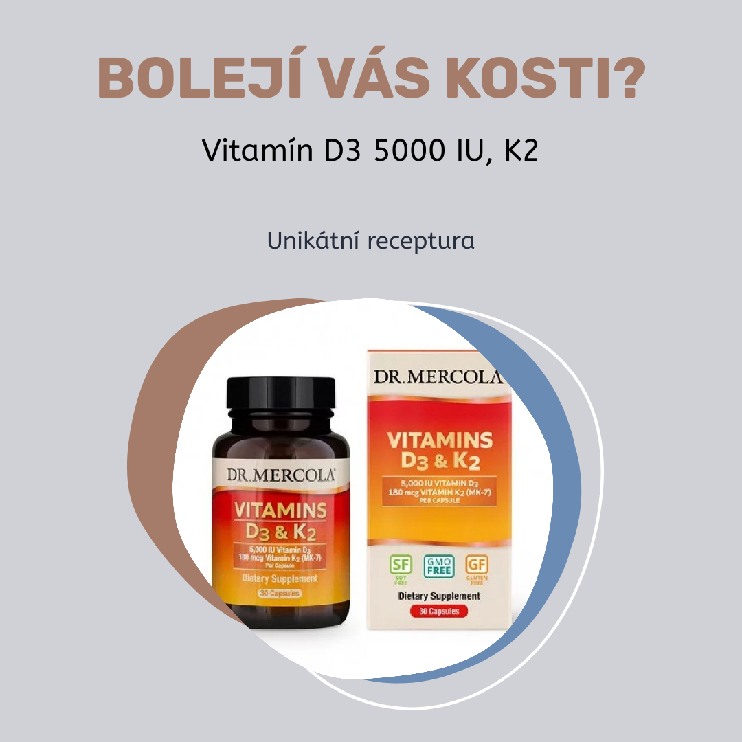 Důležitost vitamínu K2 a D3 pro zdraví: Unikátní receptura pro biologickou dostupnost