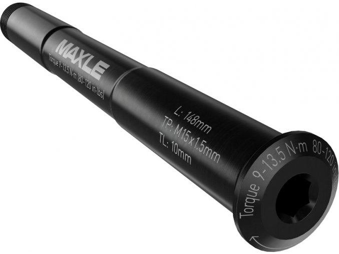 Pevná osa Maxle Stealth , přední MTB, 15x100, délka 148mm, délka závitu 9mm, závit M15x1.5