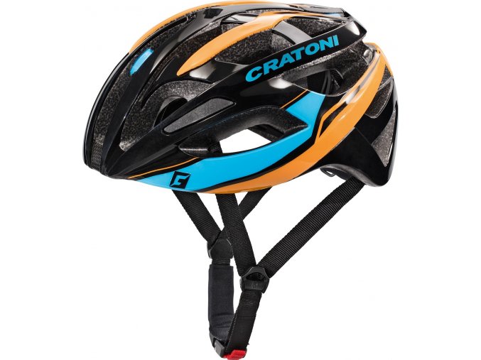 Helma CRATONI C-Breeze Black/Blue/Orange Glossy - S/M (53-56cm)