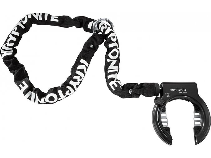Zámek KRYPTONITE Ring Lock - Non-Retractable with 5.5 mm Chain, 120cm Plug In