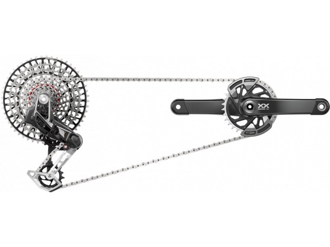 Sada SRAM XX T-Type Eagle Transmission AXS, délka klik 175mm