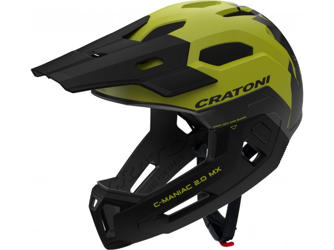 Dětská helma CRATONI C-Maniac 2.0 MX JR. Lime/Black Matt