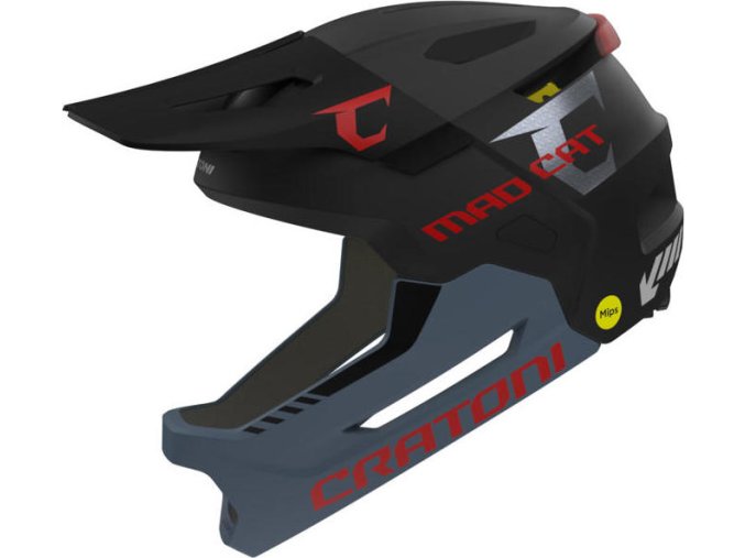 Dětská helma CRATONI MadCat MIPS Gunmetal/Red Matt - S/M (49-56cm)