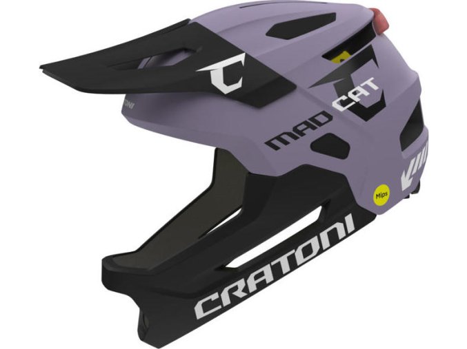 Dětská helma CRATONI MadCat MIPS Purple/Black Matt - S/M (49-56cm)