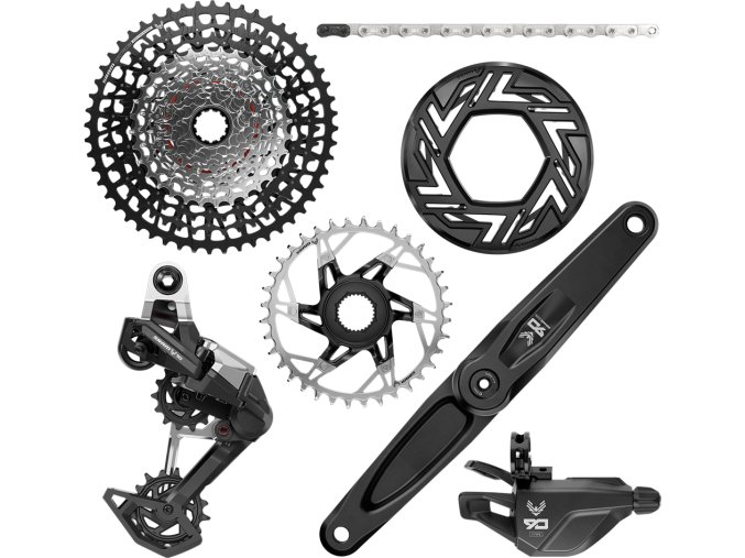 Sada SRAM Eagle 90 DUB E-MTB 165 BOSCH (v balení přehazovačka, Single Click páčka s objímk