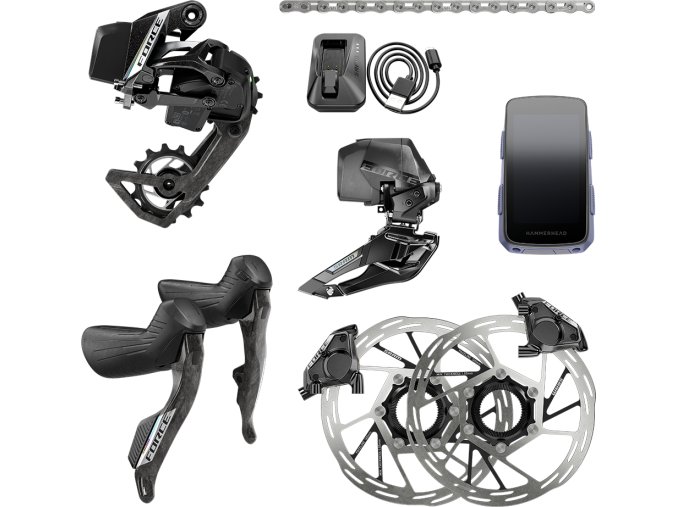 Sada SRAM Force AXS 2X E1 Electronic HRD (Hammerhead Karoo barva Force, brzdové/řadící pák