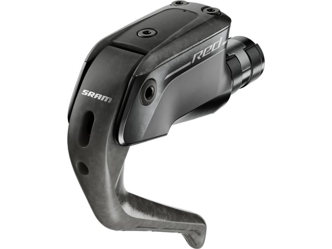 Kotoučová brzda SRAM Red E1 Aero, Stealth-A-Majig Connected, zadní třmen, brake lever, Fla
