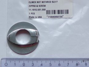 Clinch Nut Non-Threaded Silver Front Zipp 88 with Screw