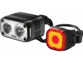 Sada světel KNOG Blinder Road 600, Mini Square Rear & Blinder Mount