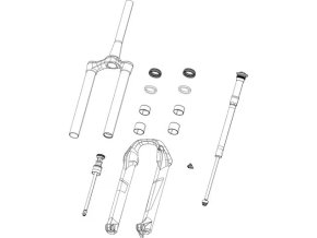 FORK LOWER LEG - (FOIL DECALS INCLUDED) 29 15X110 BOOST™ BLUE FLIGHT ATTENDANT 100-120mm -