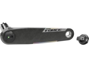 Levá klika a Power Meter Spindle (osa) FORCE E1 DUB 175 (pravá klika/středové složení