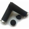 Locking gripy pro Grip Shift Integrated 85mm se stříbrnou objímkou a koncovkou řidítek