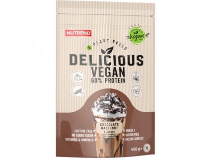 Delicious Vegan Protein - 450 g, čoko - lískový ořech