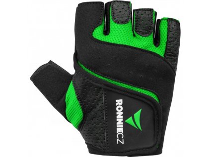 Fitness rukavice Ronnie.cz Easy Workout (zelené) - 1 pár, XXS - zelené