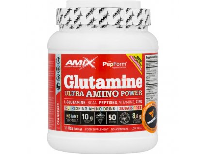 Glutamine & Ultra Amino Power - 500 g, pomeranč