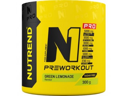 N1 Pro Pre-Workout - 300 g, zelená limonáda