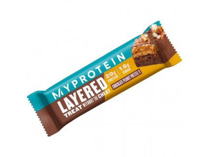 Layered Protein Bar - 60 g, trojitý čoko-fondán