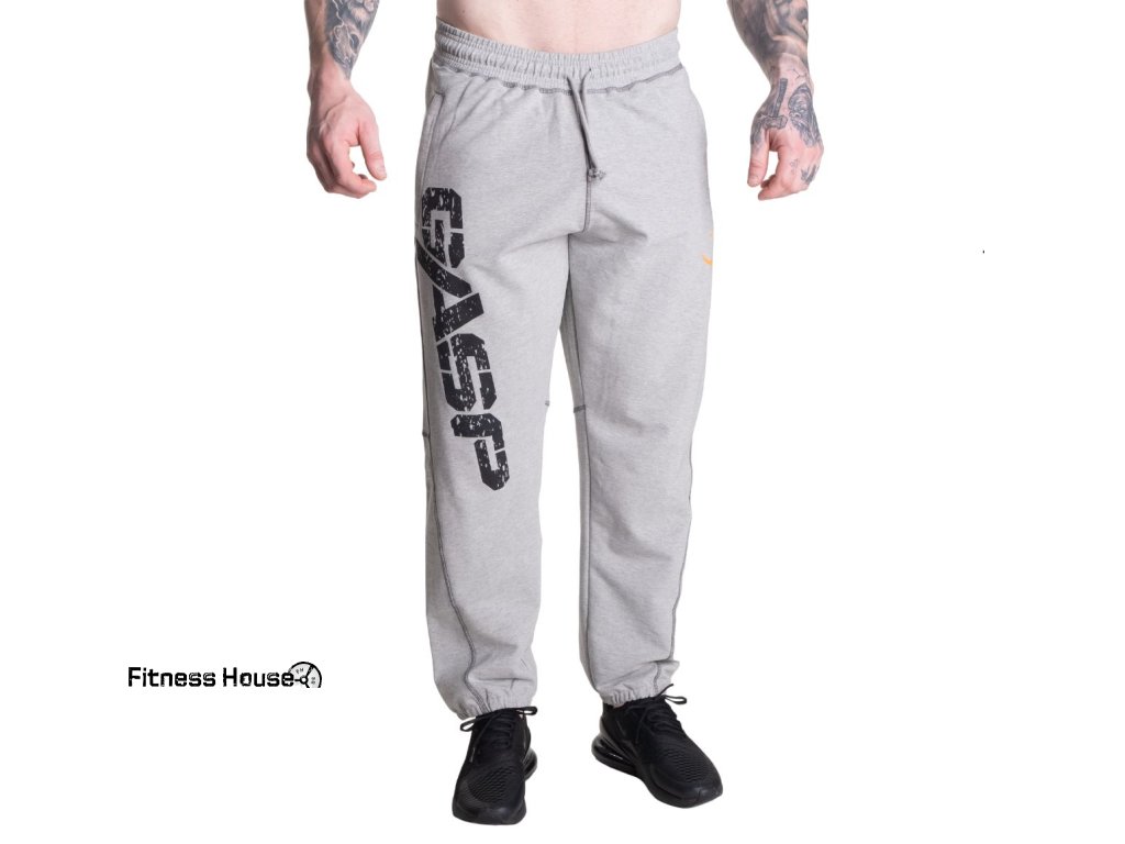 Gasp VINTAGE SWEATPANTS GRAY MELANGE – tepláky Gasp šedé