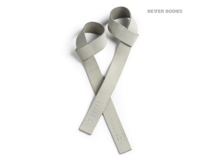 Better Bodies LEATHER LIFTING STRAPS FOGGY– kožené trhačky Better Bodies světlé