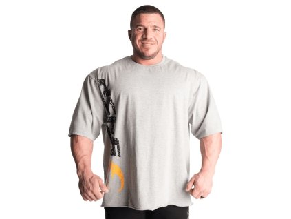 FitnessHouse.cz - pánské oversized tričko Gasp IRON TEE šedé, no. 220869-946.1
