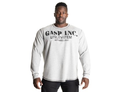 Gasp THERMAL GYM SWEATER GREYMELANGE – mikina Gasp šedá
