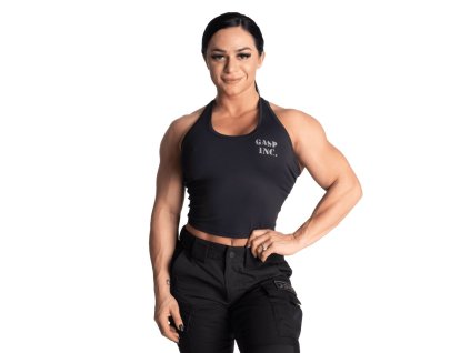 Gasp HARDCORE CROP T-BACK BLACK – dámské tílko Gasp černé