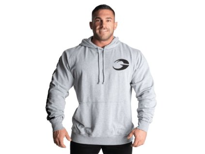 Gasp DISTRESSED HOOD GREY MELANGE – mikina s kapucňou Gasp svetlo šedá
