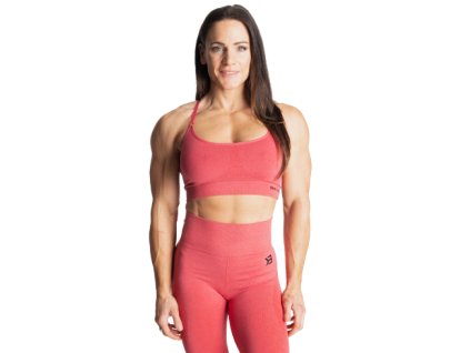 Better Bodies ASTORIA SEAMLESS SHORT BRA CHILI RED MELANGE – športová podprsenka Better Bodies červená