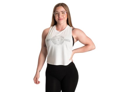 Better Bodies EMPIRE LOOSE RACERBACK WHITE – tílko Better Bodies bílé