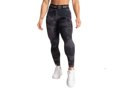 Better Bodies HIGHBRIDGE LEGGINGS V2 DARK CAMO – legíny Better Bodies maskáčové tmavé