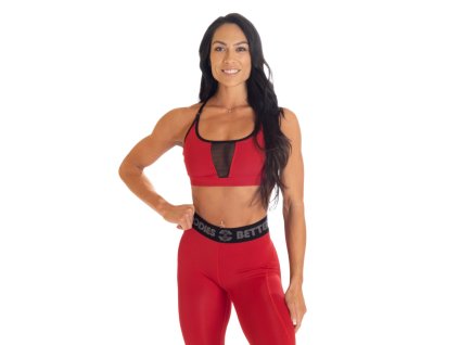Better Bodies HIGHBRIDGE MESH BRA CHILI RED – športová podprsenka Better Bodies červená