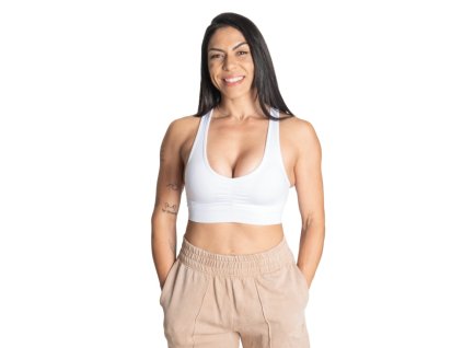 Better Bodies SCRUNCH SPORTS BRA WHITE – sportovní podprsenka Better Bodies bílá