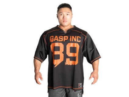 Gasp NO1 FOOTBALL TEE BLACK/FLAME – tričko Gasp čierno-oranžové