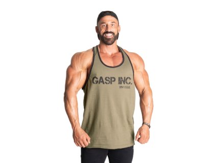 Gasp DIVISION JERSEY TANK WASHED GREEN – tílko Gasp seprané zelené
