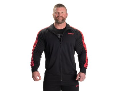 Gasp TRACK SUIT JACKET BLACK/RED – mikina Gasp černo-červená