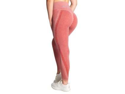 Better Bodies CURVE SCRUNCH LEGGINGS CHILI RED MELANGE – legíny Better Bodies červené melanž