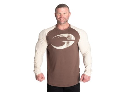 Gasp ORIGINAL RAGLAN LS TIMBER/LIGHT DESERT – triko s dlouhým rukávem Gasp hnědo-pískové