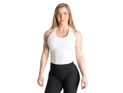 Better Bodies CORE CROP T-BACK WHITE – tílko Better Bodies bílé