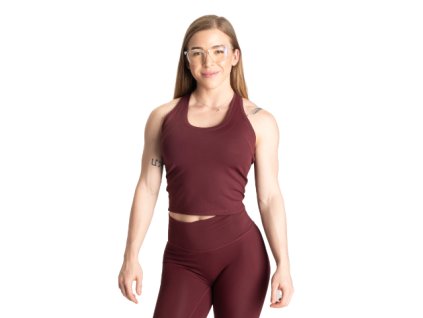 Better Bodies CORE CROP T-BACK MAROON – tílko Better Bodies kaštanové