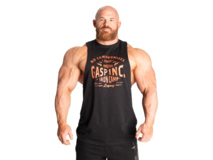 Gasp ORIGINAL CUT OUT TANK BLACK/FLAME – tílko Gasp černo-oranžové