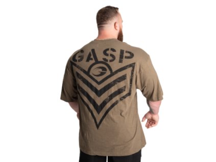 Gasp SLUB IRON TEE WASHED GREEN – tričko Gasp seprané zelené