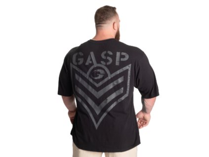 Gasp SLUB IRON TEE WASHED BLACK – tričko Gasp seprané černé